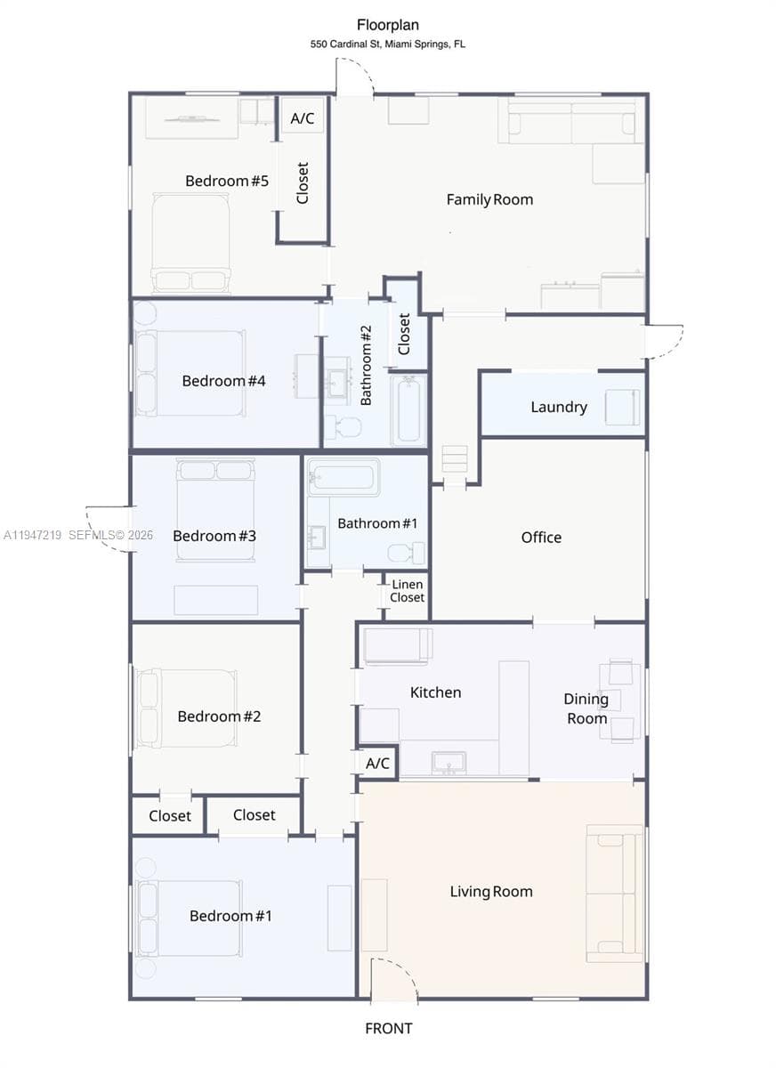 550 Cardinal St, Miami Springs FL 33166 — 33