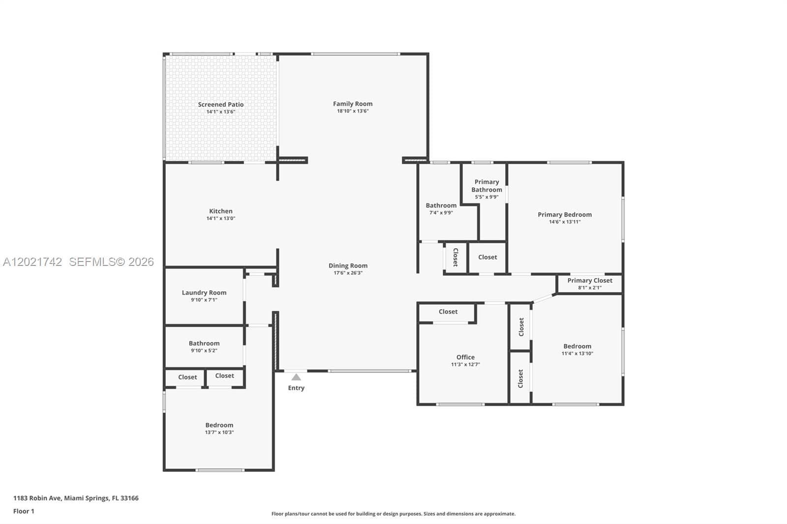 1183 Robin Ave, Miami Springs FL 33166 — 2
