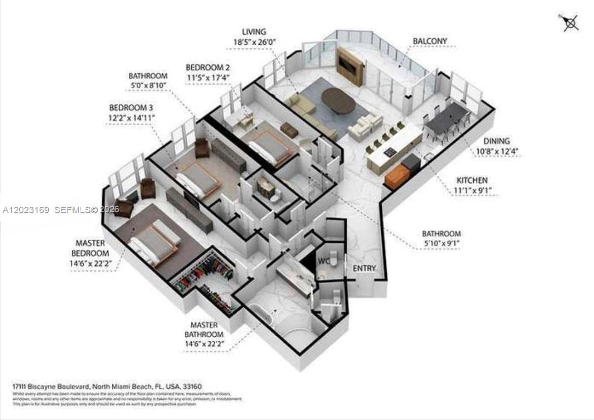 17111 Biscayne Blvd # 2209, North Miami Beach FL 33160 — 27